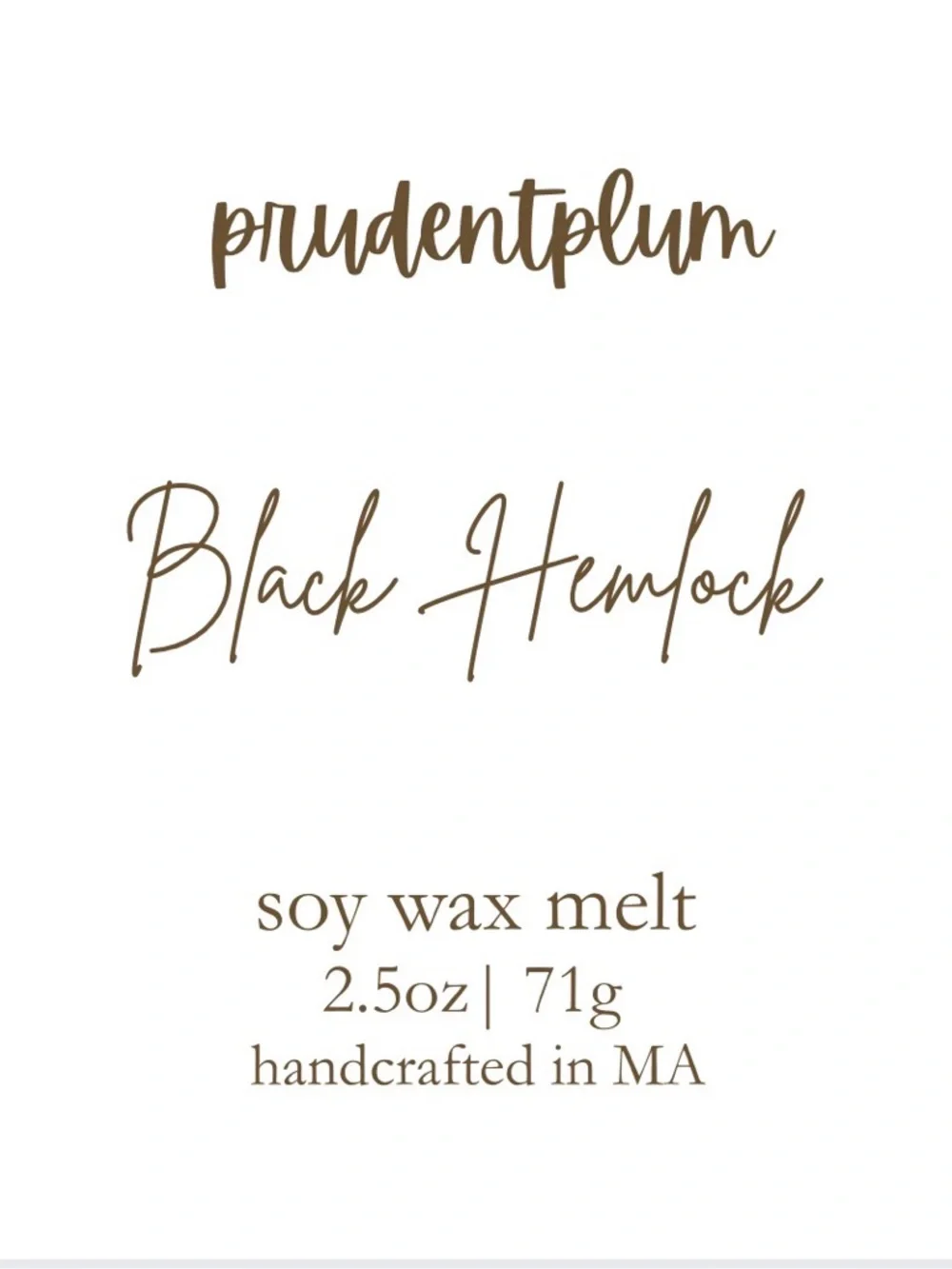 Black Hemlock Soy Wax Melt 2.5 oz | Melts For Wax Warmer Clamshell